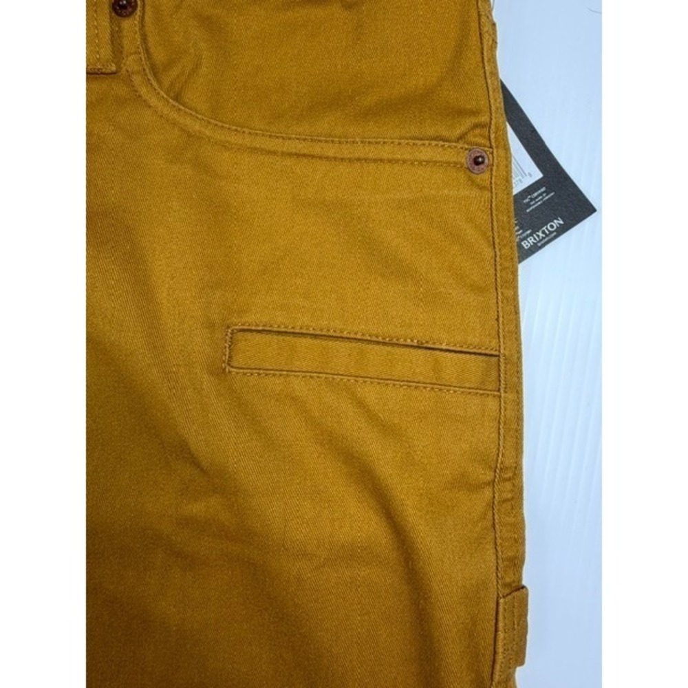 Brixton Shorts Mens Carpenter Utility Stretch 33 Golden Brown Relaxed Workwear - Picture 4 of 16
